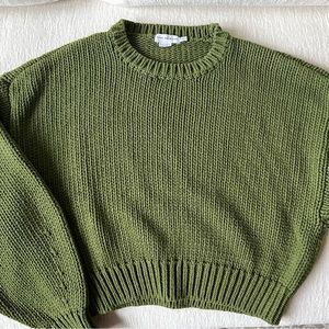 Good American Chunky Cable Knit Sweater